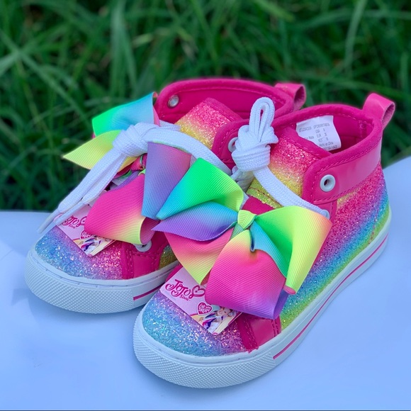 Nickelodeon Jojo Siwa Stripe High Top Sneaker New - Picture 3 of 11